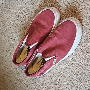 Vans suede with scalloped edges